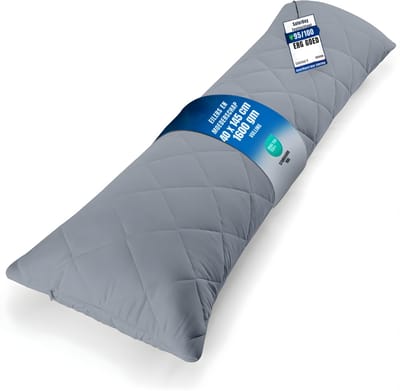 DnA® Kniekussen - Kniekussen Voor In Bed - Kniekussen Voor In Bed Zijslapers - Grijs - 145cm x 40cm x 1cm