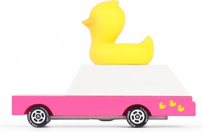 Candycar World: DUCKIE WAGON (W806) 8,9x3,8x6,4cm, wooden diecast, magnetic, in giftbox, 3+