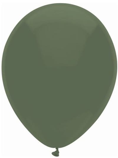 Mos groen ballonnen 12 inch - 30 cm - 50 stuks.
