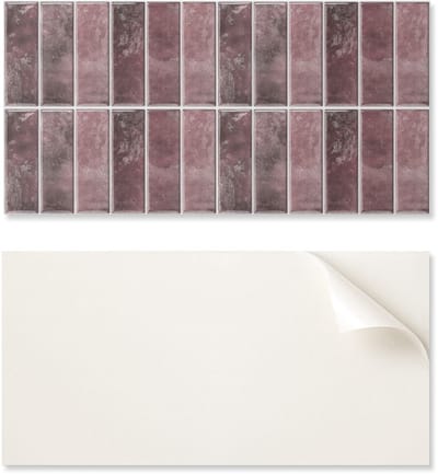 Zelfklevend decoratief element van vinyl voor thuis, 100x50 cm, verticale mozaïekstrepen.