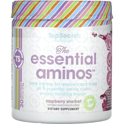 Top Secret Nutrition, Acides Aminés Essentiels, Saveur Sorbet Framboise, 11,11 oz (315 g)