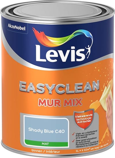 Levis - Easyclean Mur Mat Mix - Shady Blue C40 - Mengverf - 1 L