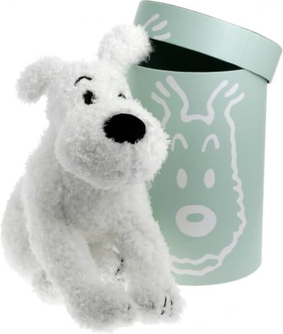 Kuifje - Knuffel - Hond - Bobbie - Superzachte Knuffel in een mooie geschenkdoos - Hoogte 37 cm -  Officiële Kuifje uitgave.