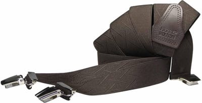 Pierre Mouton Musette Bretel - Bretels - Volwassenen - Heren - Donkerbruin - 120cm - 3 brede clips - M - L