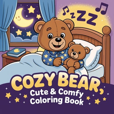 Kleurboek - Kleurkaarten - Findit Color - Coloring Book - Cozy Bear 2 - Gratis verzonden - FITCCB10002