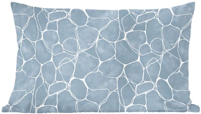 Sierkussens - Kussentjes Woonkamer - 60x40 cm - Organisch - Patroon - Blauw