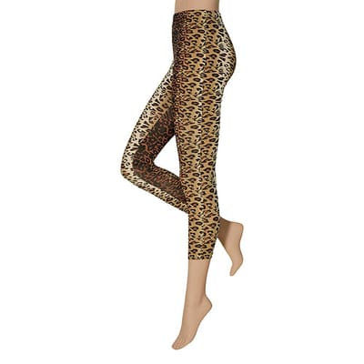 Apollo - Dames legging met print - Leopard design - Maat L/XL - Legging dames - Legging meisje - Leggings - Legging carnaval - Legging dames katoen