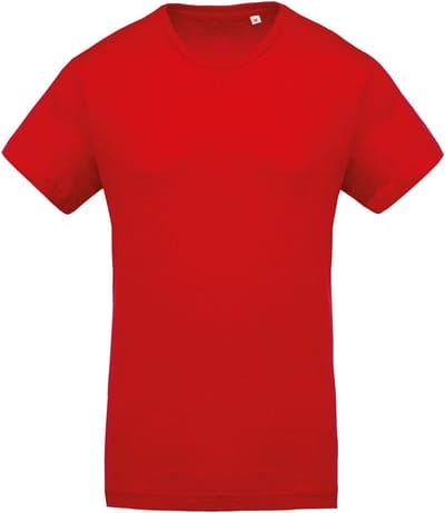 Kariban Heren Organische Bemanningsleden Hals T-Shirt (Rood)