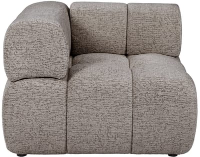 Vente-unique Hoekfauteuil in gemêleerde stof - Taupe FACIVIL
