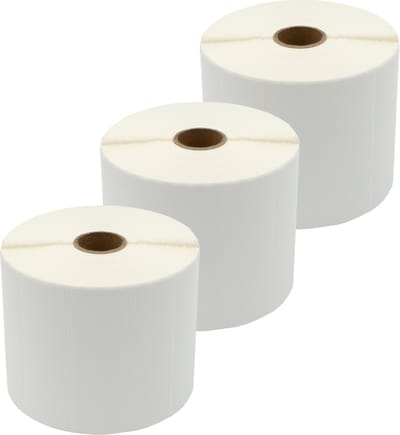 DULA Compatible labels 89x28mm - 2400 etiketten per rol - kern 25 mm - Wit - Permanent - Alternatief voor Dymo 99010 - 3 rollen