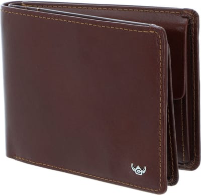 Golden Head Leren portemonnee Colorado RFID Protect Scheintasche mit Geheimfach 1159 Tabacco bruine