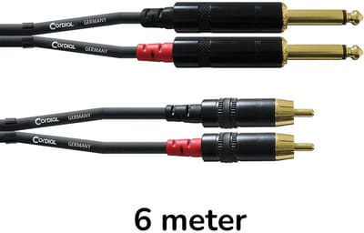 Cordial Cinch-jackkabel 6m Rean stekker CFU 6 PC - Audio kabel