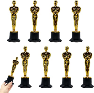 Veiligheidsgordels voor Hoge Stoelen - Set van 8 Stuks, Ideaal voor Feesten, Ceremonies en Sportevenementen, 7.5 Inch Trofeeën voor Winnaars