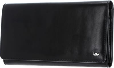 Golden Head Leren portemonnee Colorado RFID Protect Damenbörse 2802 Schwarz zwart