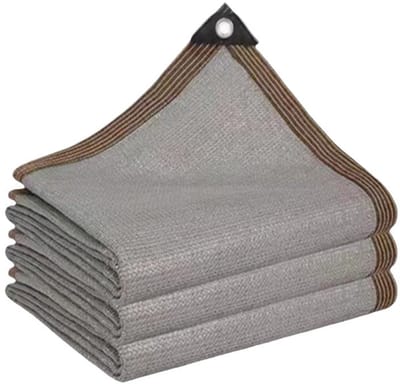 Schaduwnet - Geperforeerd schaduwnet - 2m x 4m - Warmte-isolerend net - Geperforeerde randen - 90% schaduwpercentage - Waterafstotend en ademend - Geschikt voor buiten, terrassen, carports en patio's - Grijs