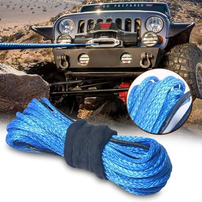 Ynkkvre - Synthetisch Takelkoord - 6 mm x 15 m - UHMWPE - Breeksterkte 7700 kg - Blauw - Takelaccessoires
