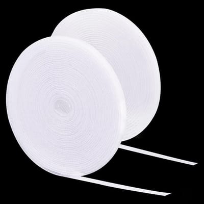 Dailygoods- Haak en Lus Tape 10m x 6mm - Mini Bevestiging - Polyester - Zelfklevend - Creatieve Knutselaccessoires - Zacht en Dun - Klittenband
