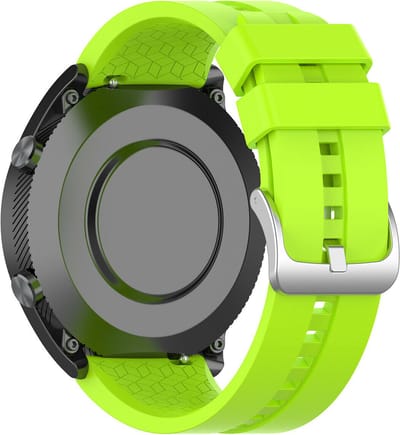 Strap-it 20mm - siliconen stripe horlogeband geschikt voor Samsung Galaxy Watch 7 (40 & 44mm) / Galaxy Watch 6 (Classic) / Galaxy Watch 5 / 5 Pro / Watch 4 (Classic) / Watch 3 41mm / Watch 1 42mm / Watch Active (2) / Watch FE / Gear Sport - lime
