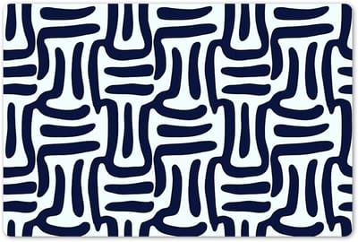 Placemats 45x30 cm - Placemat kunststof - 1 stuk - Abstract - Modern - Blauw - Borden onderleggers - Decoratie voor op tafel - Keuken tafeldecoratie accessoires - Vinyl onderlegger - Tafelversiering