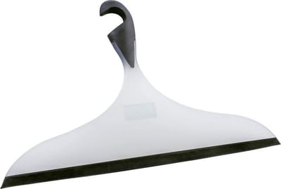 WENKO Douchewisser Loano XXL wit en zwart kunststof 34cm breed - Raamwisser - Trekker douche extra breed met ophanghaak