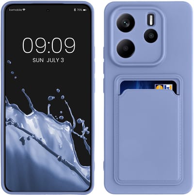 kwmobile telefoonhoesje geschikt voor Xiaomi Redmi Note 14 4G - Hoesje met pasjeshouder - TPU case in lavendel