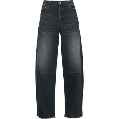 Gothicana by EMP - Gothic Jeans - Corporate Goth Barrel Fit Jeans - W27L30 tot W31L30 - voor Vrouwen - zwart
