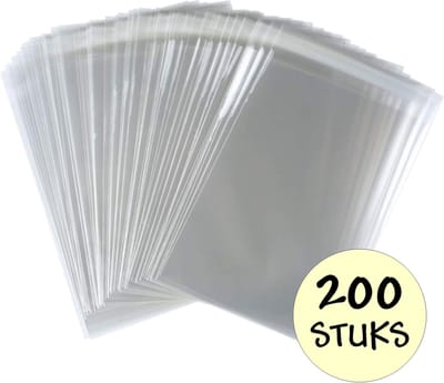 Fako Bijoux Transparante zakjes met plakstrip - Uitdeelzakjes - 200 stuks