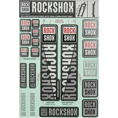 Fietsvorksticker kit tot 2018 Rockshox