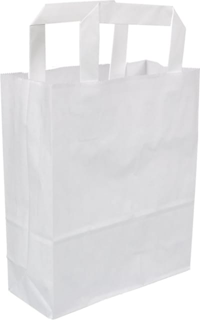 Tas - Papier - 18x 8x22cm - draagtas - wit - 250 stuks
