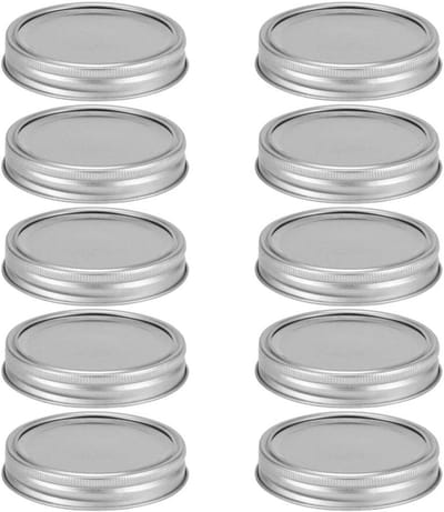 Scheidingsglazen voor Balken met 10 Blikplaten van 70 mm, Zilveren Ring en Deksel voor Perfecte Bewaring