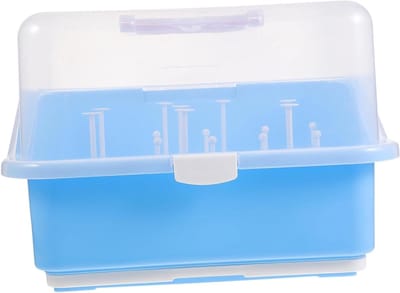 Flessen Droogrek - Baby Organizer - Babyflessen Drogen - Ruimtebesparend Ontwerp - 35x28x23.5cm - Blauw