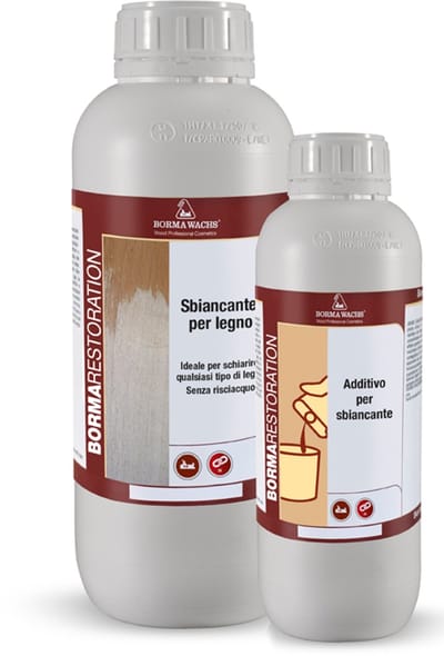 Borma Wachs houtbleekmiddel - 2-componenten - 1 liter en 500ml - voor lichte houtsoorten