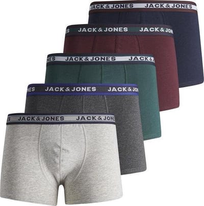 JACK&JONES ACCESSORIES JACBLACK TRUNKS 5 PACK LTN Heren Onderbroek  - Maat XXL