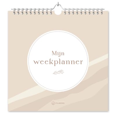 Fyllbooks - Mijn Weekplanner - Week Kalender Universeel en Ongedateerd - Planner - Beige