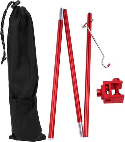 Dailygoods- Lantaarnstandaard Opvouwbaar - Verstelbaar - Draagbaar - Aluminium - Campinglichtpaal - Inclusief Opbergtas - Lichtpaal