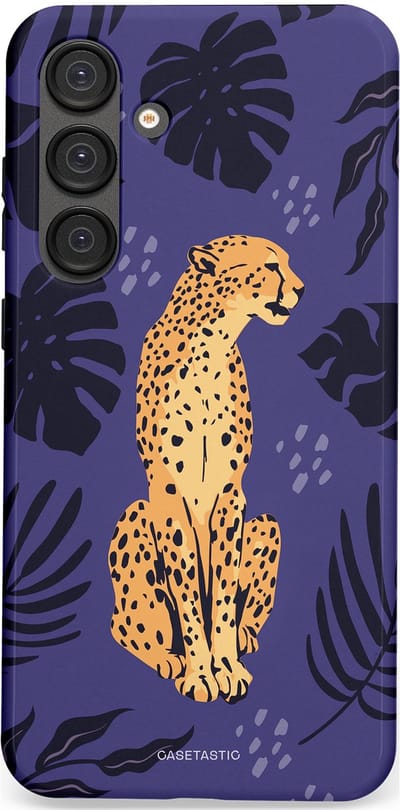 Casetastic Hoesje Geschikt voor Samsung S25 Plus - Stijlvolle Beschermende Duo-layer Case - Cheetah elegantie