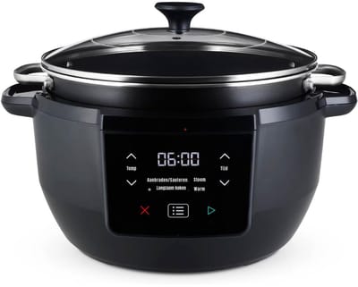 KAD® Slowcooker - Slowcooker Met Timer - Multicooker - Zwart - 39cm x 26cm x 35cm