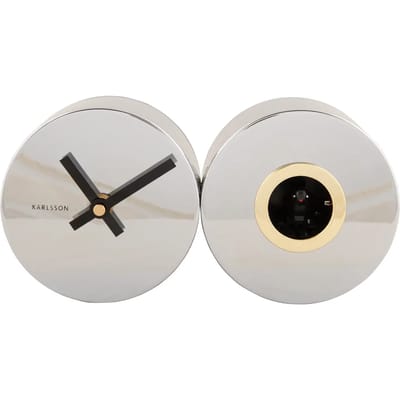Karlsson Koekoeksklok Duo Cuckoo Plated - Zilver - 26x7.2x13cm - Wandklok Scandinavisch