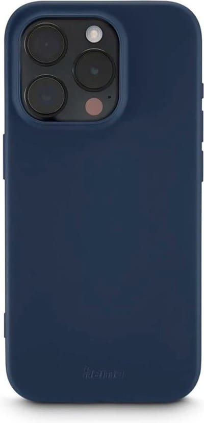 Hama Finest Feel Cover Hoesje geschikt voor iPhone 15 Pro - Zijdezacht afwerking - Krasbestendig - Blauw