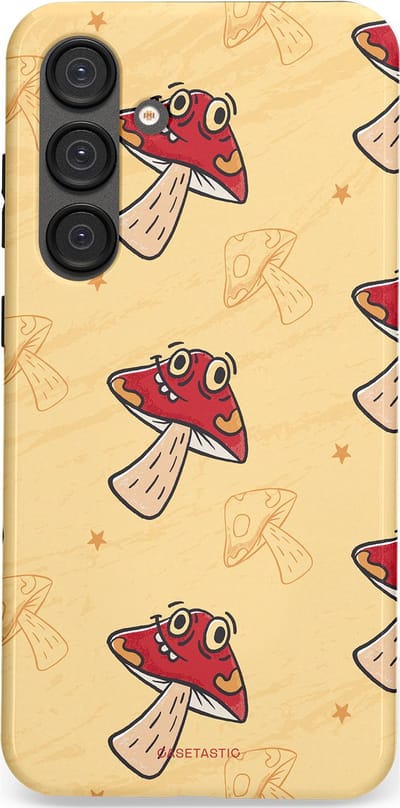 Casetastic Hoesje Geschikt voor Samsung S25 Plus - Stijlvolle Beschermende Duo-layer Case - Vrolijke Paddestoel