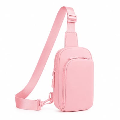 Sounix Crossbody Schoudertas - Crossbody Tas - Voor Dames en Heren - Waterafstotende Schoudertas met Verstelbare Band en Meerdere Vakken - Roze