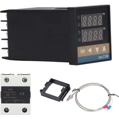 Digitale PID Temperatuurregelaar Set 3 Stuks 0‑400 celsius Temperatuurregelaar Thermokoppel Relaismodule Set Type 2