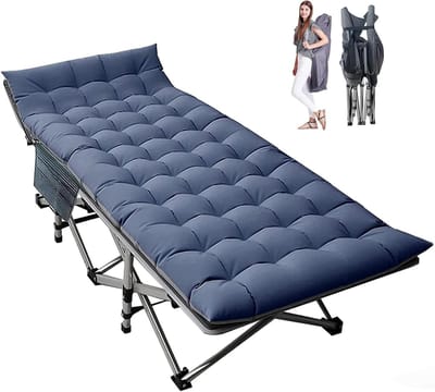 Opvouwbaar campingbed - Draagbaar slaapbed - Buiten kamperen - Dubbellaags Oxford stof - XL formaat