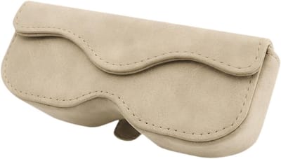Universele zonnebrilhouder voor autozonnekleppen - 16.5 x 7 cm - Beige - Auto-interieuraccessoires - Brillenetui