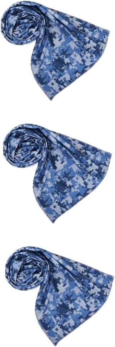 Koude Sporthanddoeken - Fitness Yoga - Fysieke Koeling - Supersneldrogend Lichtgewicht - 3 Stuks 90x30cm - Donkerblauw