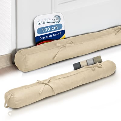 Beautissu Viento – Tochtstopper 10x100 cm – Tochtrol Creme – Tochtstrips voor Deuren