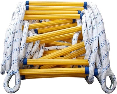 Veiligheidsladder - Reddingsladder - Snelle Ontsnapping - Met 2 Haken - 5 Meter - Zilver