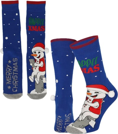 Angro Foute kerstsokken - 4-pak - Happee Xmas - maat 41-46 - heren - katoen/polyester
