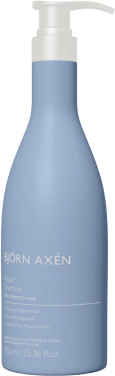 Björn Axén Repair Shampoo 750 ml – Salonverpakking – Intensief Herstellende Shampoo Voor Beschadigd & Droog Haar – Versterkt, Repareert & Hydrateert Met Peptiden & Voedend Complex – Zachte Glans, Gezond Uitziend Haar – Vegan & Dermatologisch Getest