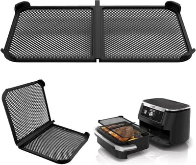 Spatbescherming voor Ninja Foodi Max Dual Zone - Siliconen spatbescherming voor accessoires - Vetbescherming voor verwarmingspoel - Kookaccessoire voor extra bescherming - Eenvoudig opvouwbaar.
